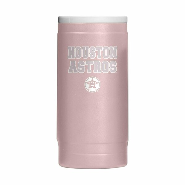 Logo Brands Houston Astros Stencil Powder Coat Slim Can Coolie 513-S12PC-DSK-48